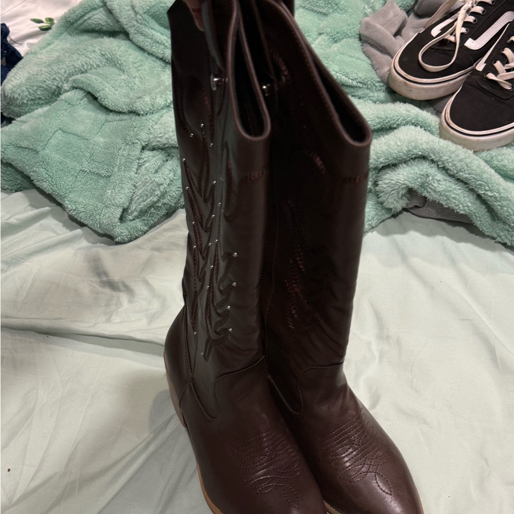 Brown Leather Women's Boots